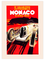 Vintage Grand Prix Monaco 1930 - Art Print