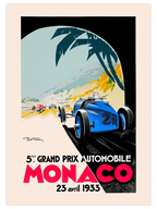 Vintage Grand Prix Monaco - Art Print
