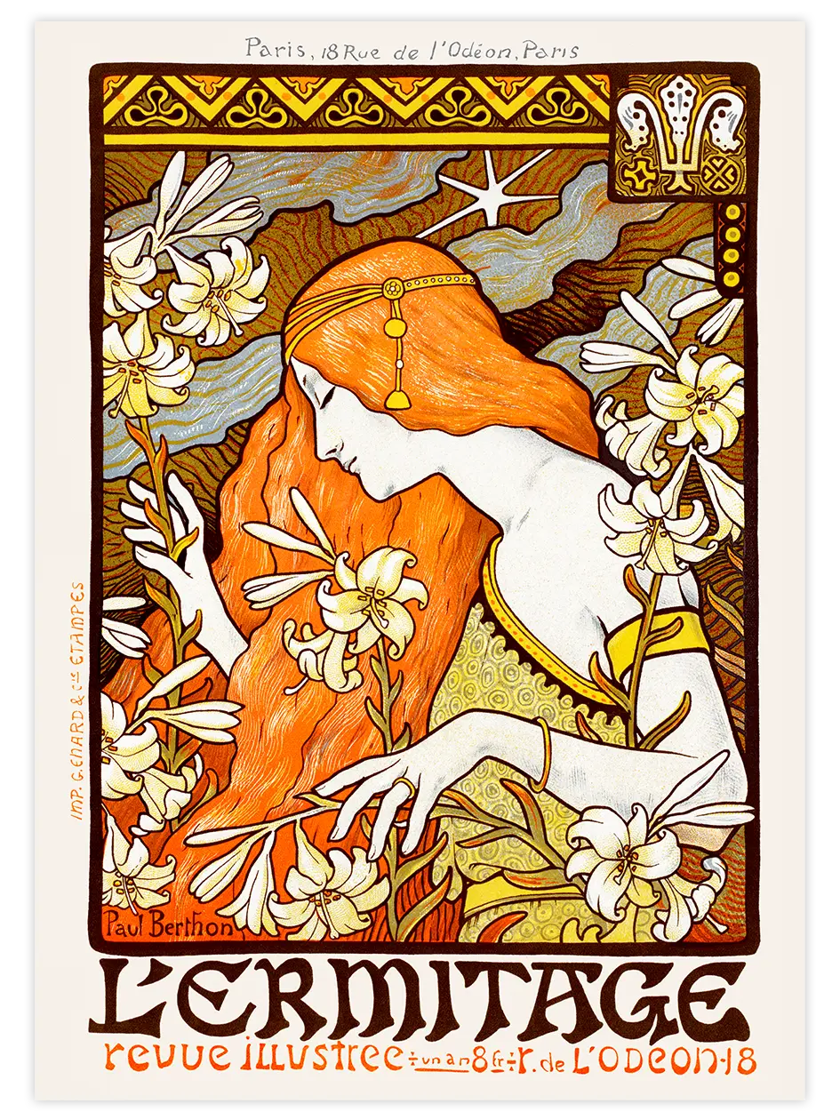 Vintage L'Ermitage Revue - Art Print