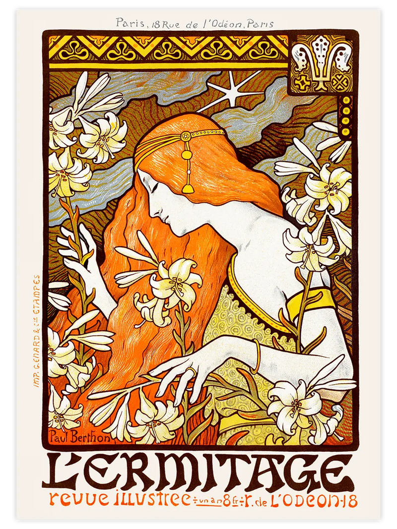 Vintage L'Ermitage Revue - Art Print Ünlü Ressamlar Poster