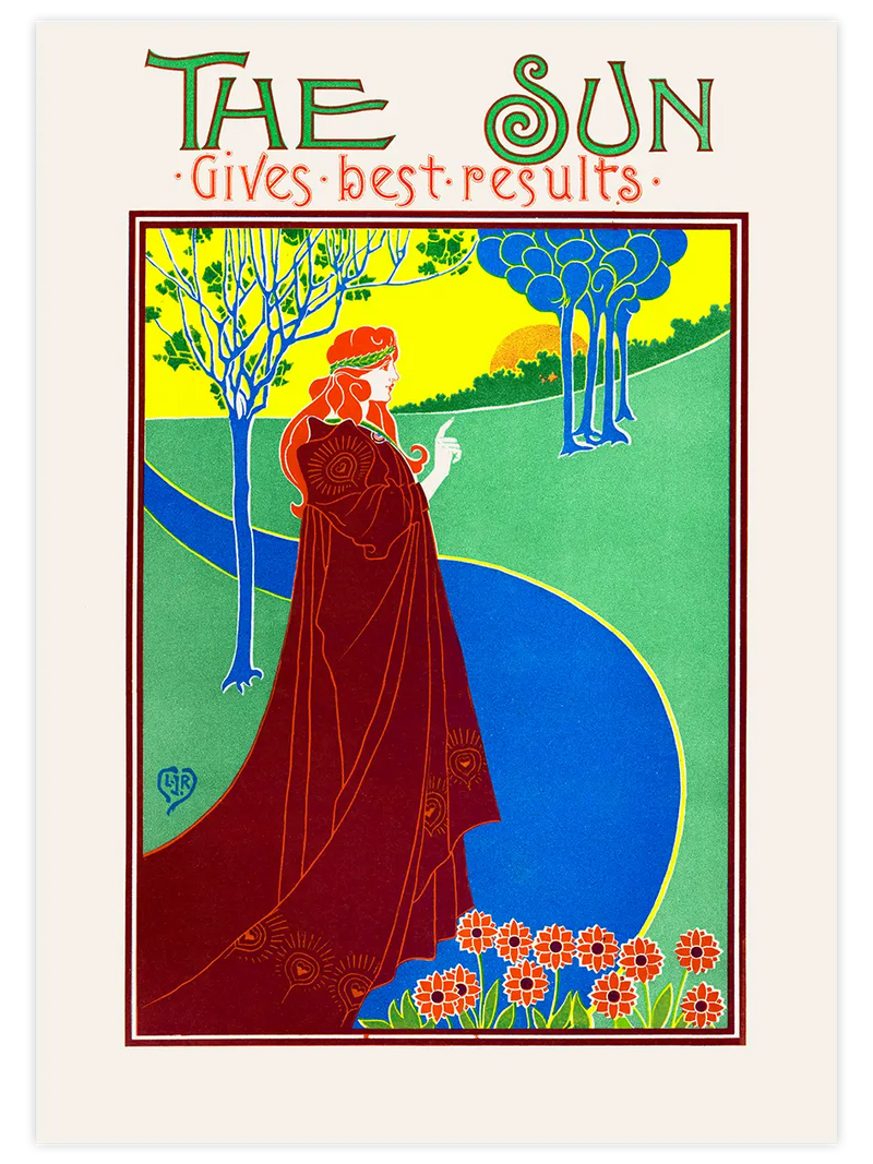 Vintage The Sun - Art Print Ünlü Ressamlar Poster