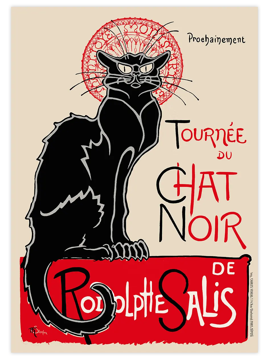 Vintage Le Chat Noir - Art Print Ünlü Ressamlar Poster