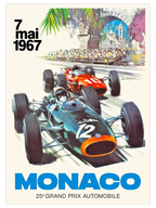 Vintage Grand Prix Monaco - Art Print