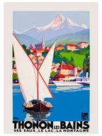 Vintage Thonon les Bains - Art Print