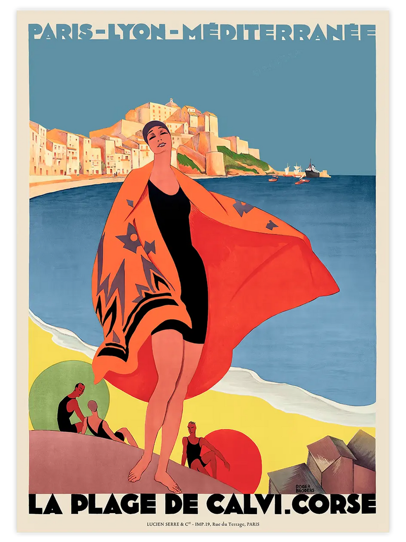 Vintage Calvi Corse -  Art Print Ünlü Ressamlar Poster