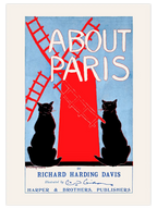 Vintage About Paris - Art Print
