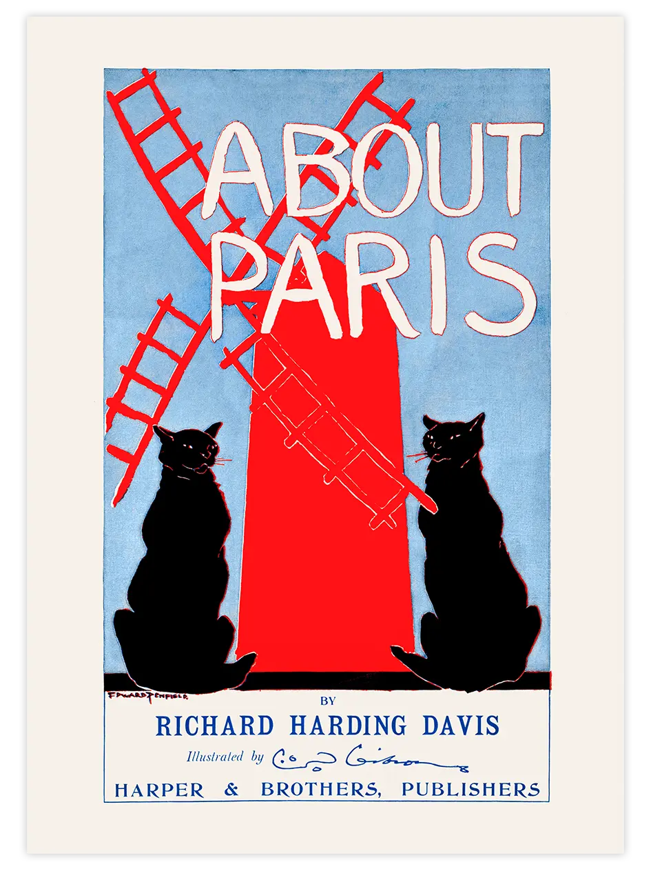Vintage About Paris - Art Print