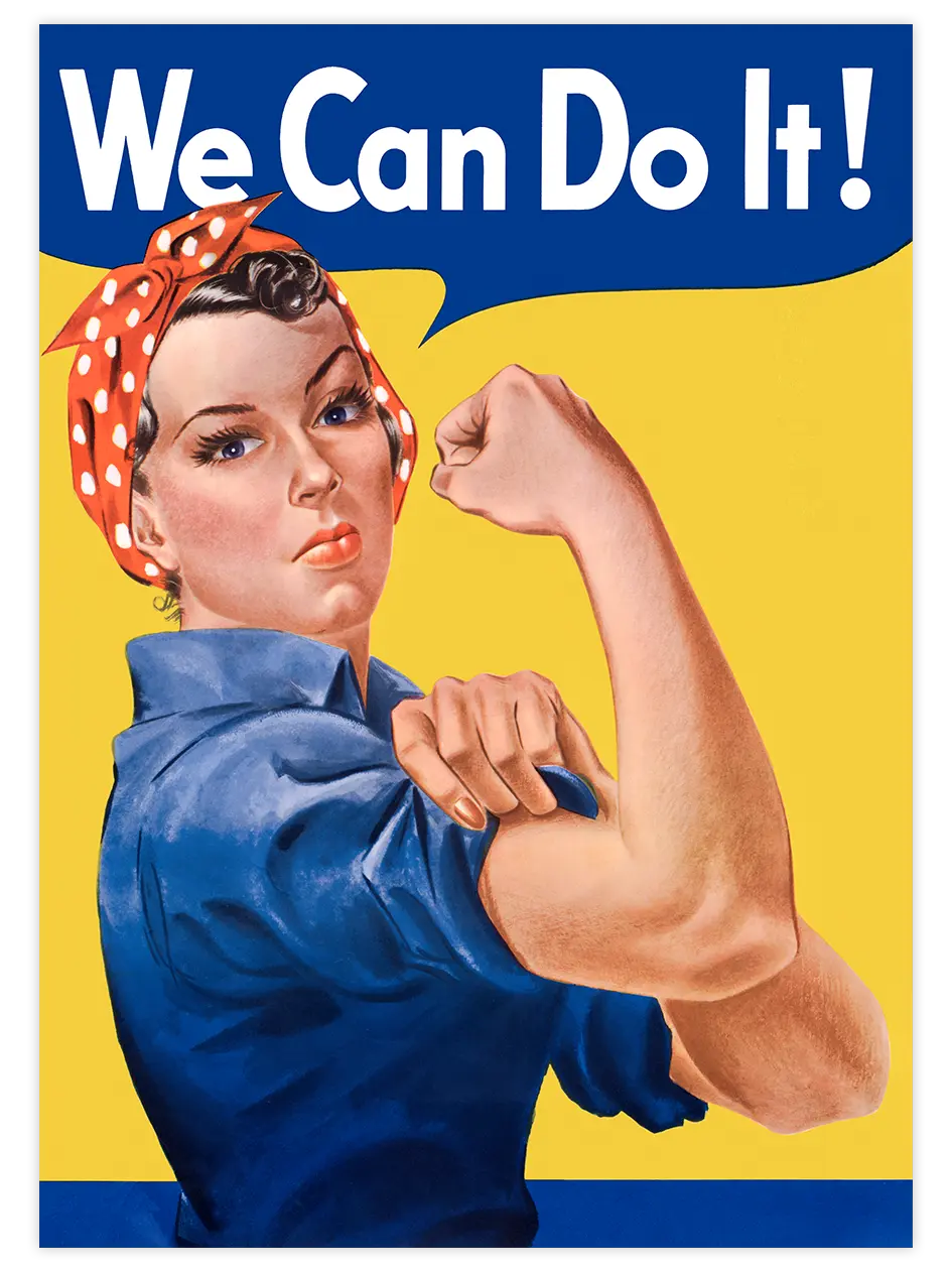 Vintage We Can Do It - Art Print Ünlü Ressamlar Poster