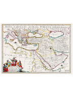 Vintage Osmanlı Devleti Haritası - Art Print