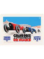 Vintage Grand Prix Nimes - Art Print