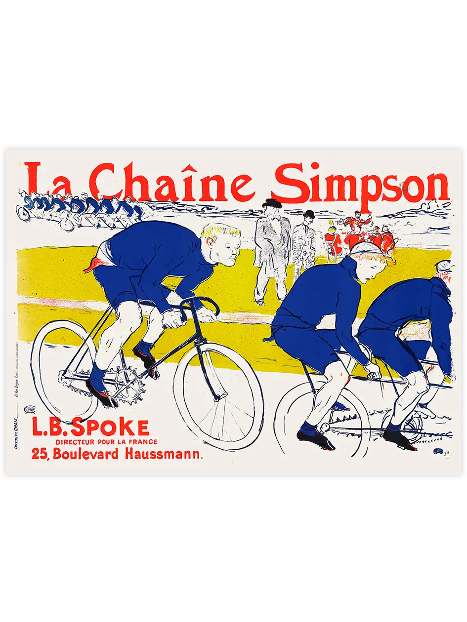 Vintage La Chaine Simpson - Art Print Ünlü Ressamlar Poster