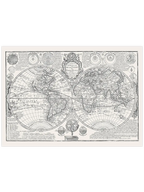 Vintage Dünya Haritası - Art Print