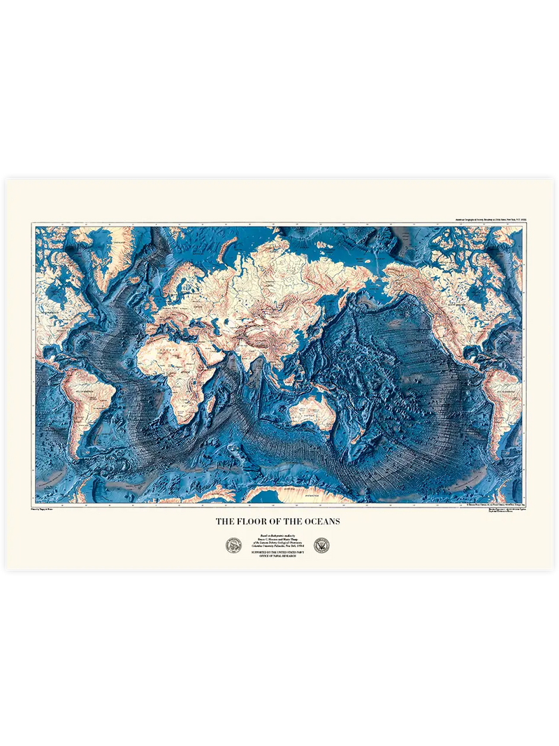 Vintage The Floor of the Oceans - Art Print Ünlü Ressamlar Poster