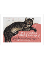 Vintage Kedi Afiş - Art Print