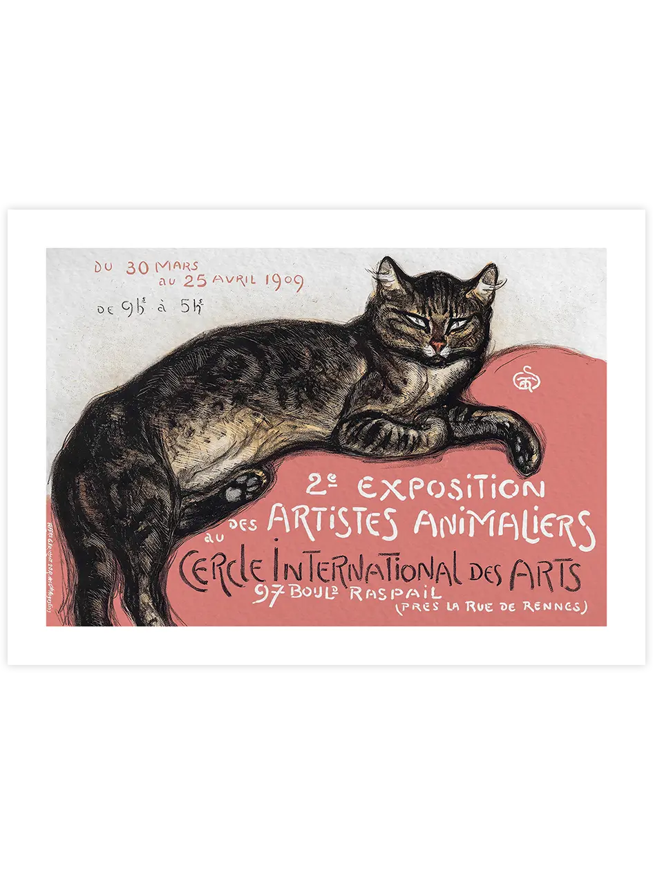 Vintage Kedi Afiş - Art Print