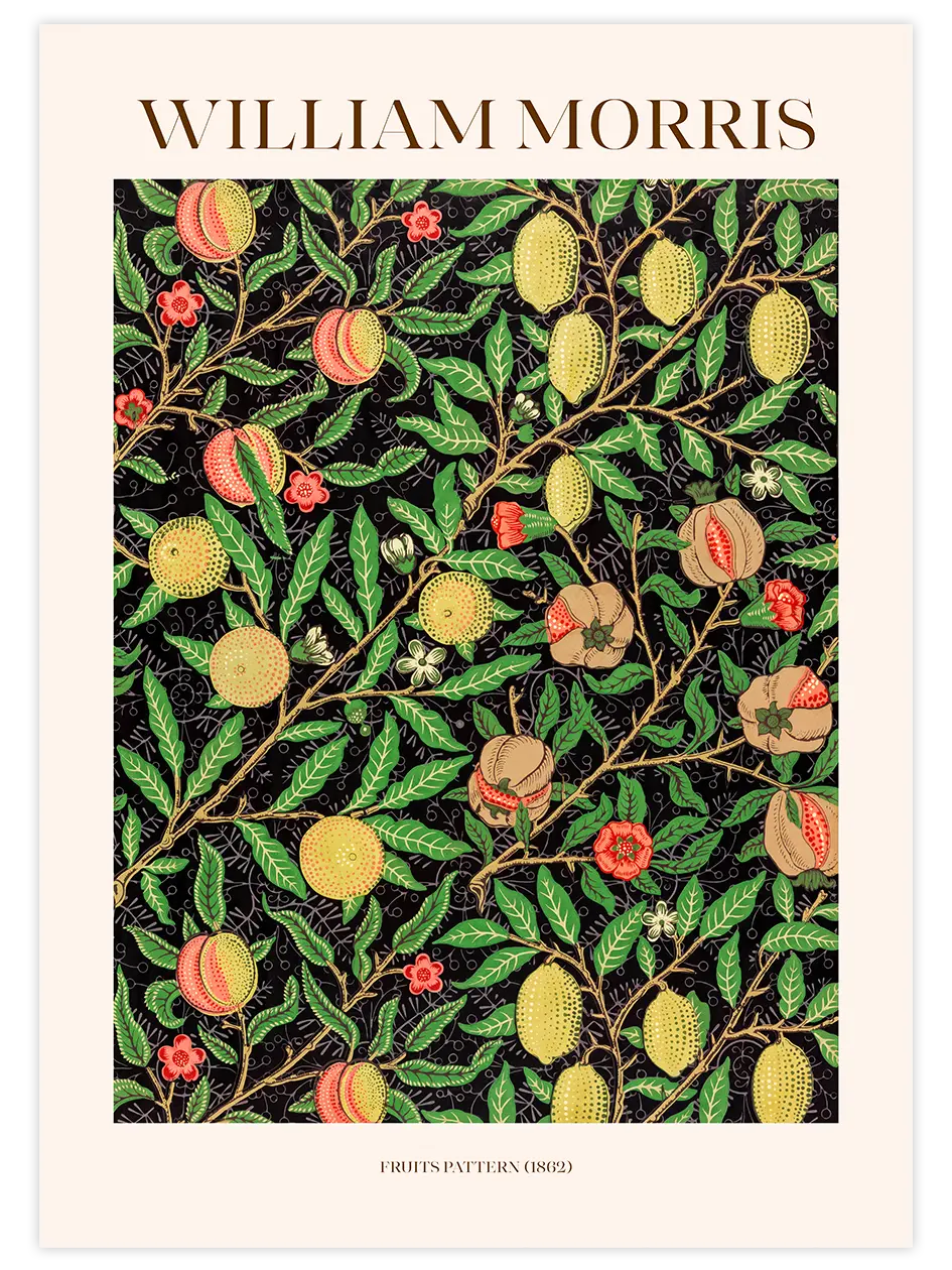 William Morris Fruits Pattern - Art Print Ünlü Ressamlar Poster