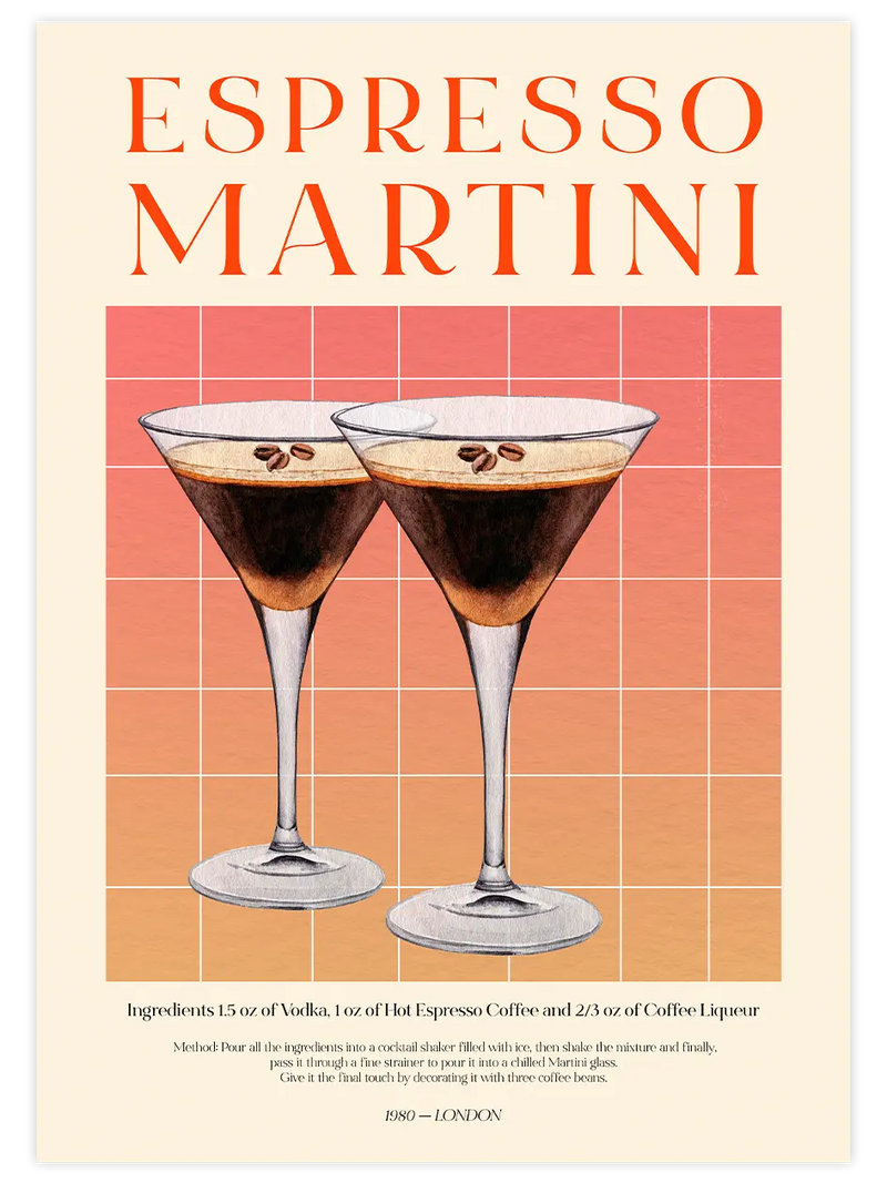 Espresso Martini - Art Print Mutfak Poster