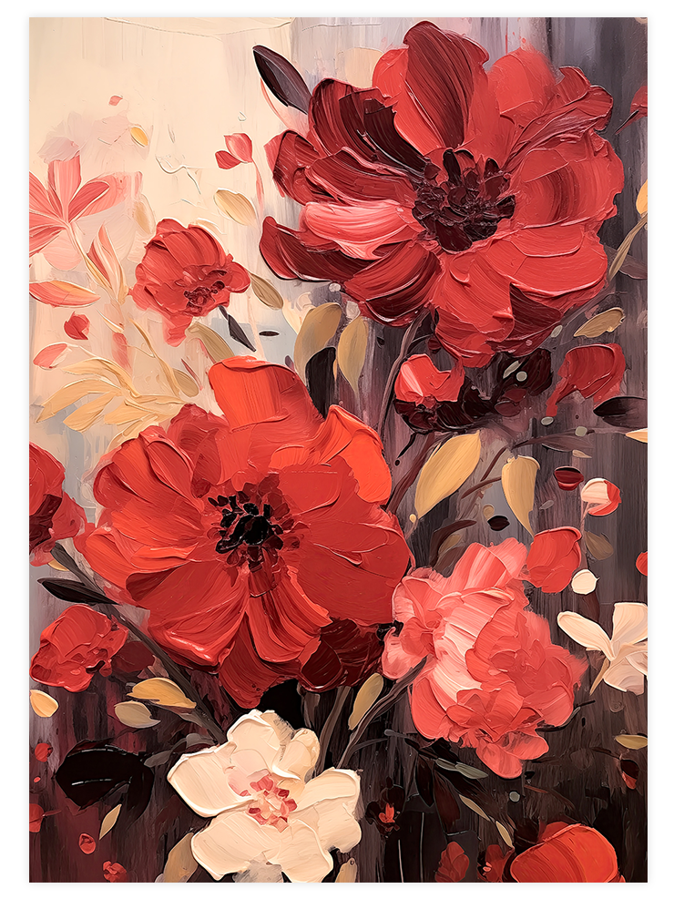 Red Flowers N2 - Art Print Ürün ana görseli