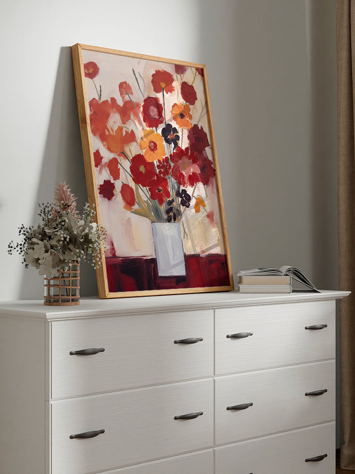 Red Flowers - Art Print  Poster