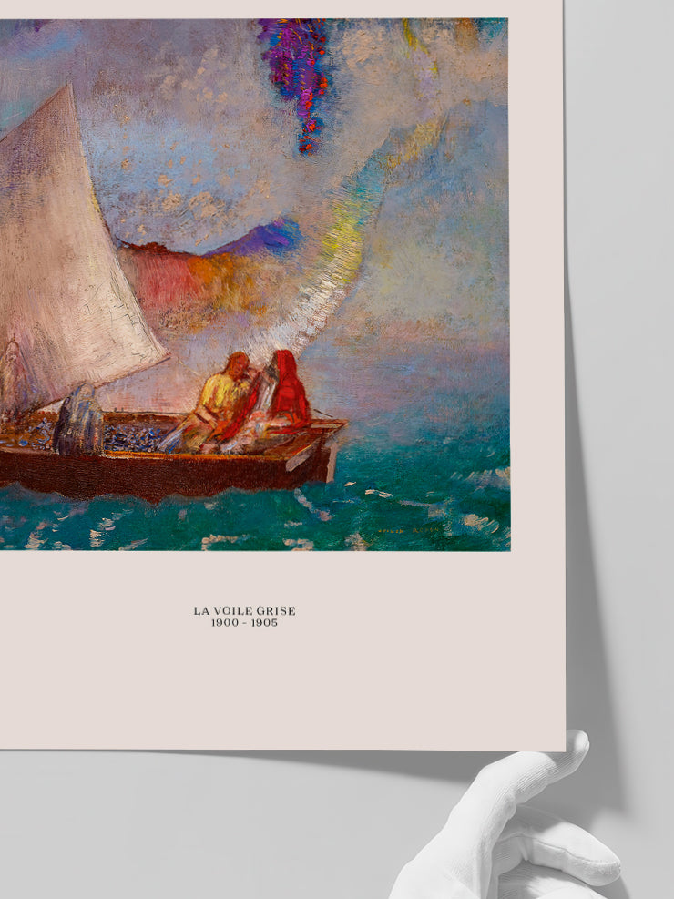 Odilon Redon La Voile Grise - Art Print  Poster