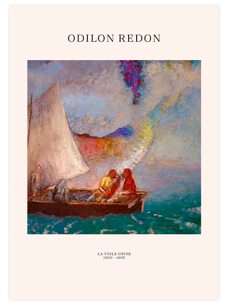 Odilon Redon La Voile Grise - Art Print Ürün ana görseli
