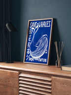 Vintage Save The Whales - Art Print