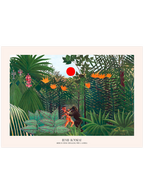 Henri Rousseau American Indian Struggling with a Gorilla - Art Print