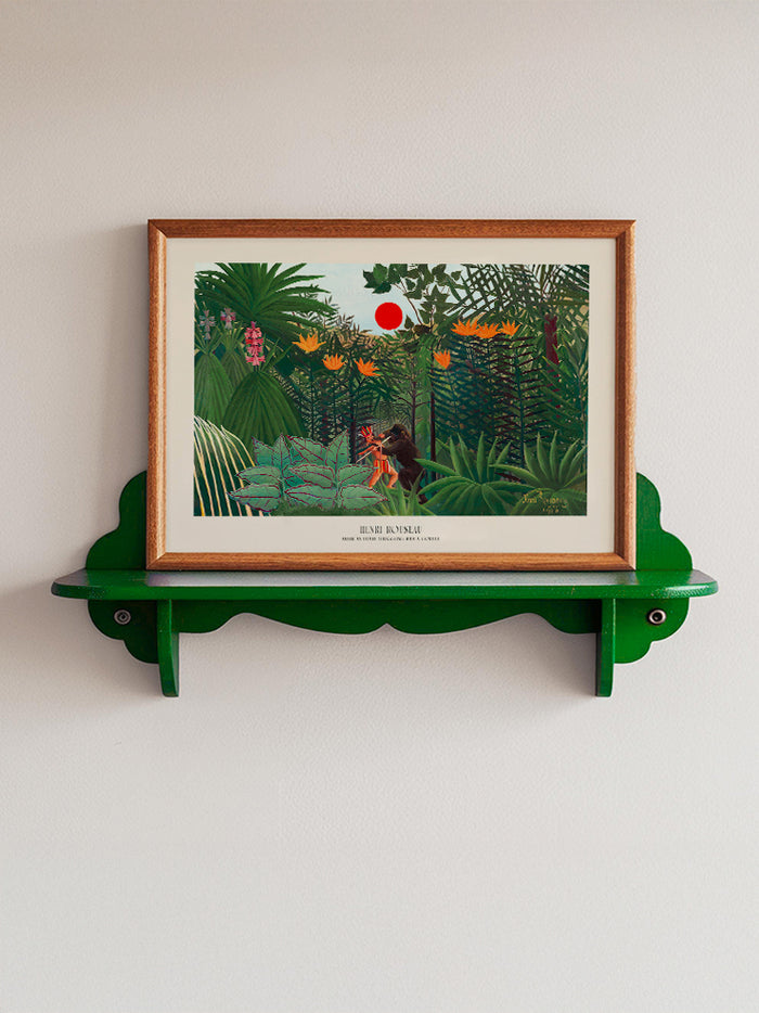 Henri Rousseau American Indian Struggling with a Gorilla - Art Print  Poster