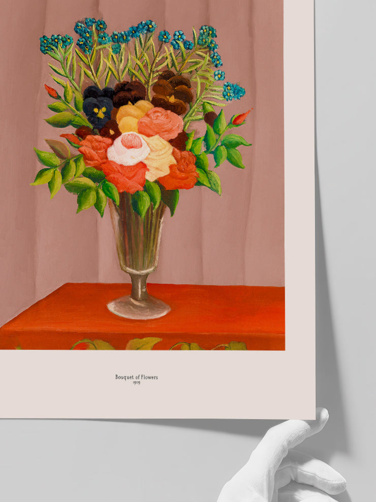Henri Rousseau Bouquet of Flowers - Art Print  Poster