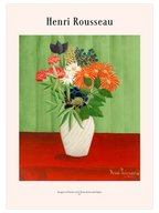 Henri Rousseau Bouquet of Flowers with China Asters and Tokyos - Art Pirnt