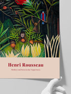 Henri Rousseau Monkeys and Parrot in the Virgin Forest - Art Print