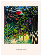Henri Rousseau Singes et Perroquet dans la Forêt Vierge - Art Print