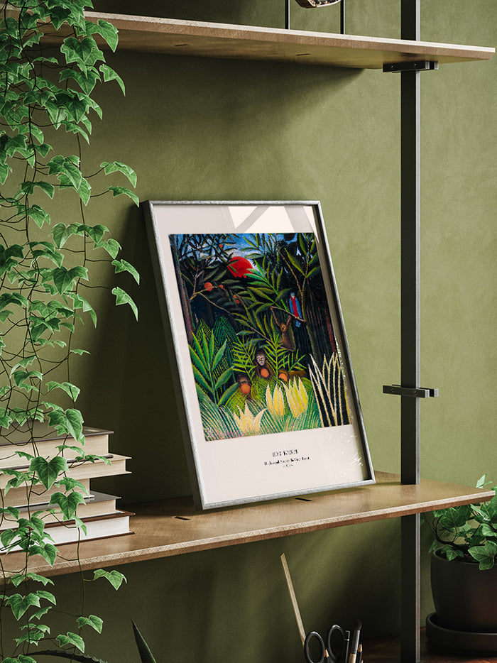 Henri Rousseau Singes et Perroquet dans la Forêt Vierge - Art Print  Poster