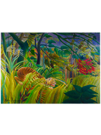 Henri Rousseau Tiger in a Tropical Storm (Surprised!) - Art Print