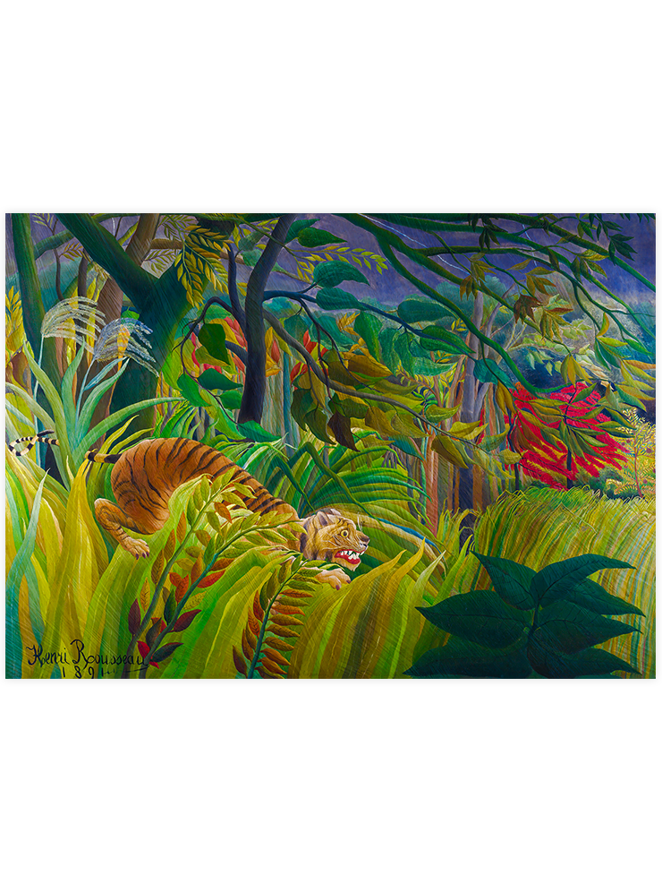 Henri Rousseau Tiger in a Tropical Storm (Surprised!) - Art Print