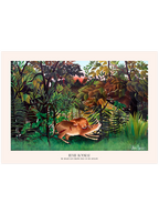 Henri Rousseau The Hungry Lion Throws Itself on the Antelope - Art Print