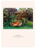 Henri Rousseau The Hungry Lion Throws Itself on the Antelope - Art Print