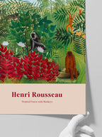 Henri Rousseau Tropical Forest with Monkeys - Art Print
