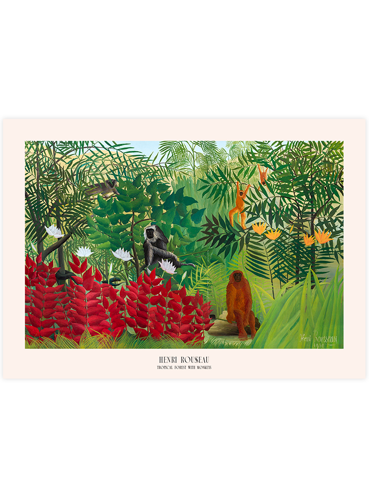 Henri Rousseau Tropical Forest with Monkeys - Art Print Ürün ana görseli