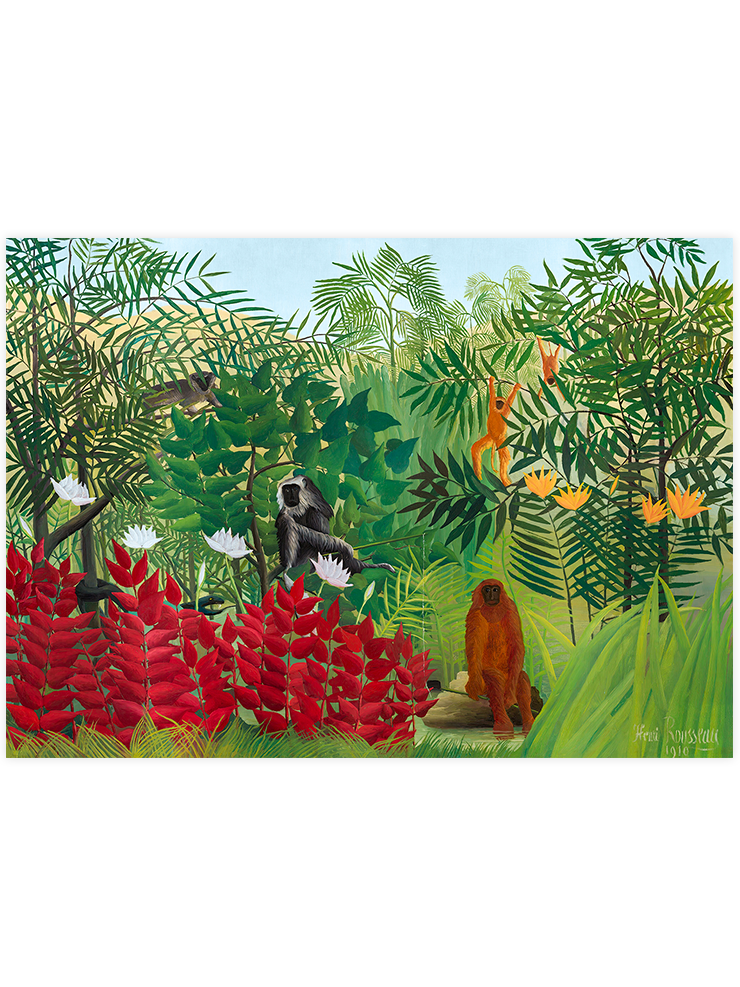 Henri Rousseau Maymunlarla Tropik Orman - Art Print Ürün ana görseli