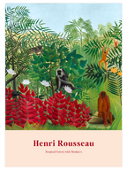 Henri Rousseau Tropical Forest with Monkeys - Art Print
