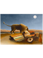 Henri Rousseau Uyuyan Çingene - Art Print