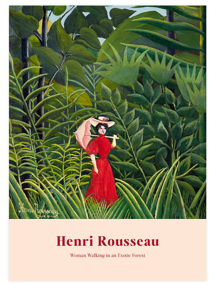 Henri Rousseau Ormanda Kırmızılı Kadın - Art Print Ürün ana görseli