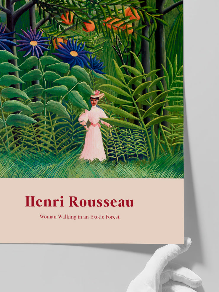 Henri Rousseau Egzotik Bir Ormanda Gezen Kadın - Art Print  Poster
