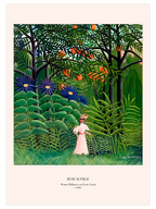 Henri Rousseau Egzotik Bir Ormanda Gezen Kadın - Art Print