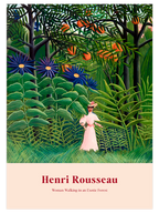Henri Rousseau Egzotik Bir Ormanda Gezen Kadın - Art Print