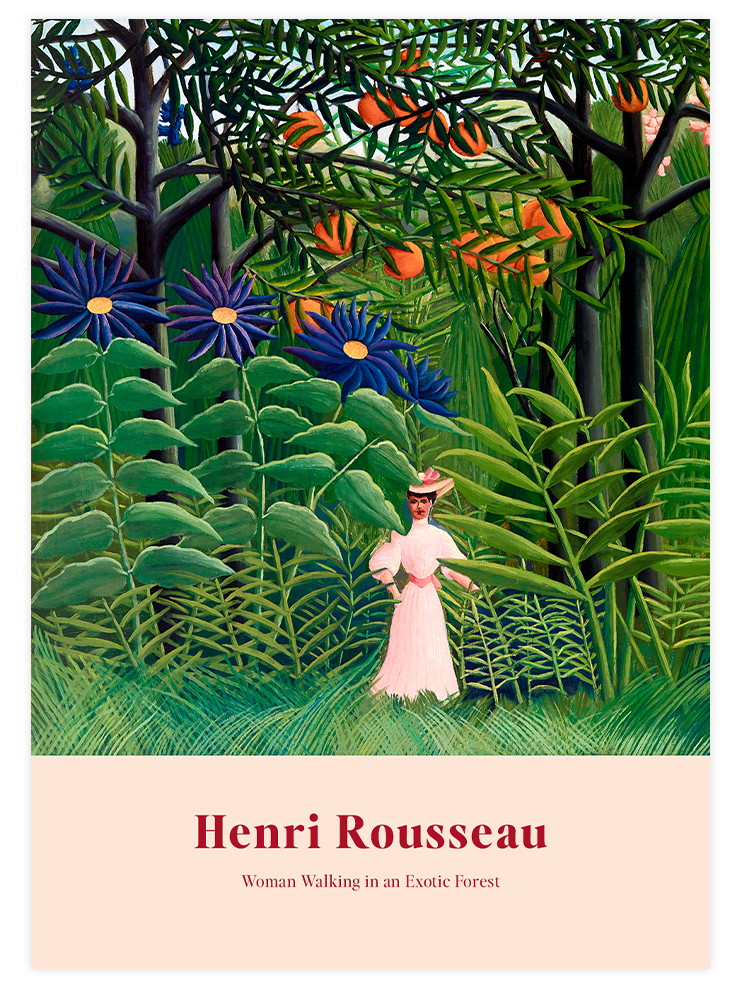 Henri Rousseau Egzotik Bir Ormanda Gezen Kadın - Art Print