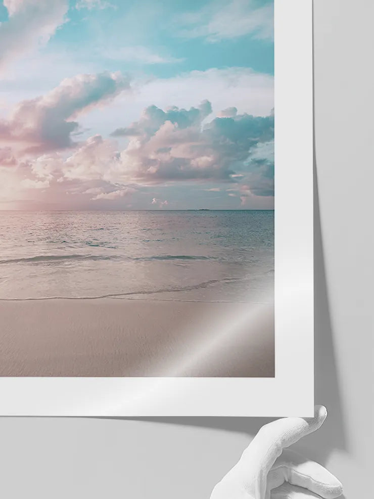 Yumuşak ışıklı kumsal fotoğraf posteri