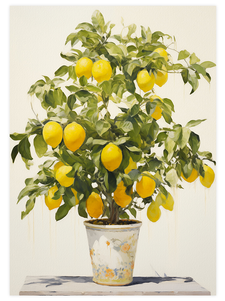 Saksıda Limon Ağacı - Art Print Ürün ana görseli