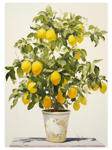 Saksıda Limon Ağacı - Art Print